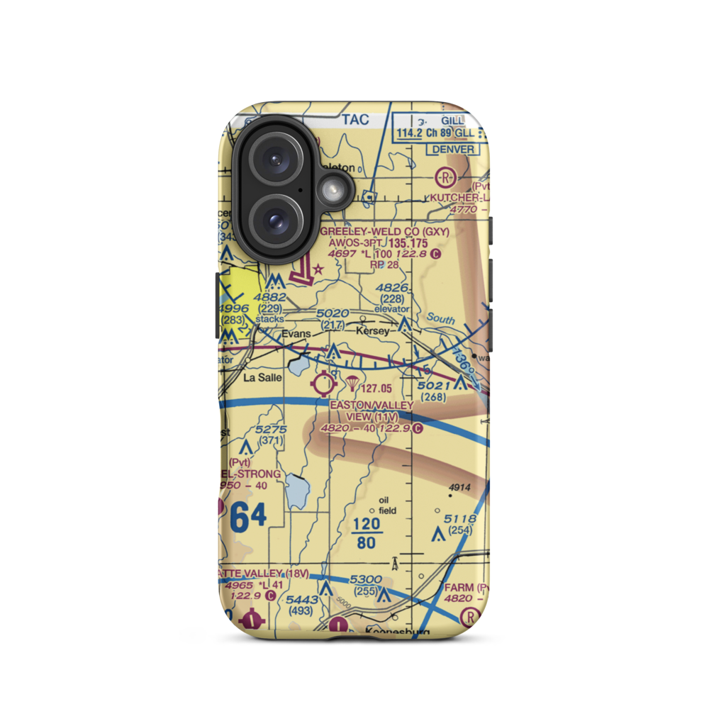 Beaugh Airport (9CO7) VFR Sectional  Tough iPhone Case iPhone 16 model shown