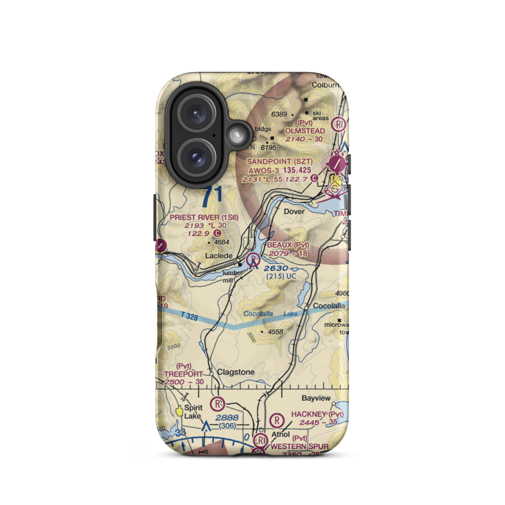 Beaux Ranch Field (1ID3) VFR Sectional  Tough iPhone Case iPhone 16 model shown