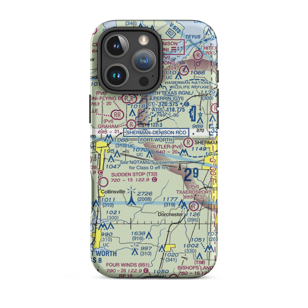 Beaver Creek Airport (9XS2) VFR Sectional  Tough iPhone Case iPhone 16 Pro Max model shown