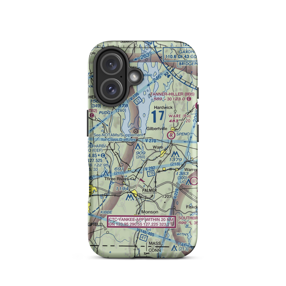 Beaver Lake Seaplane Base (10MA) VFR Sectional  Tough iPhone Case iPhone 16 model shown
