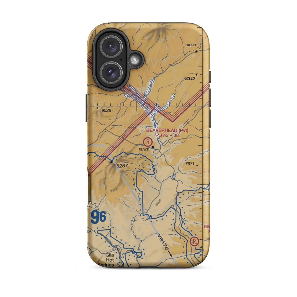 Beaverhead Airstrip (13NM) VFR Sectional  Tough iPhone Case iPhone 16 Plus model shown