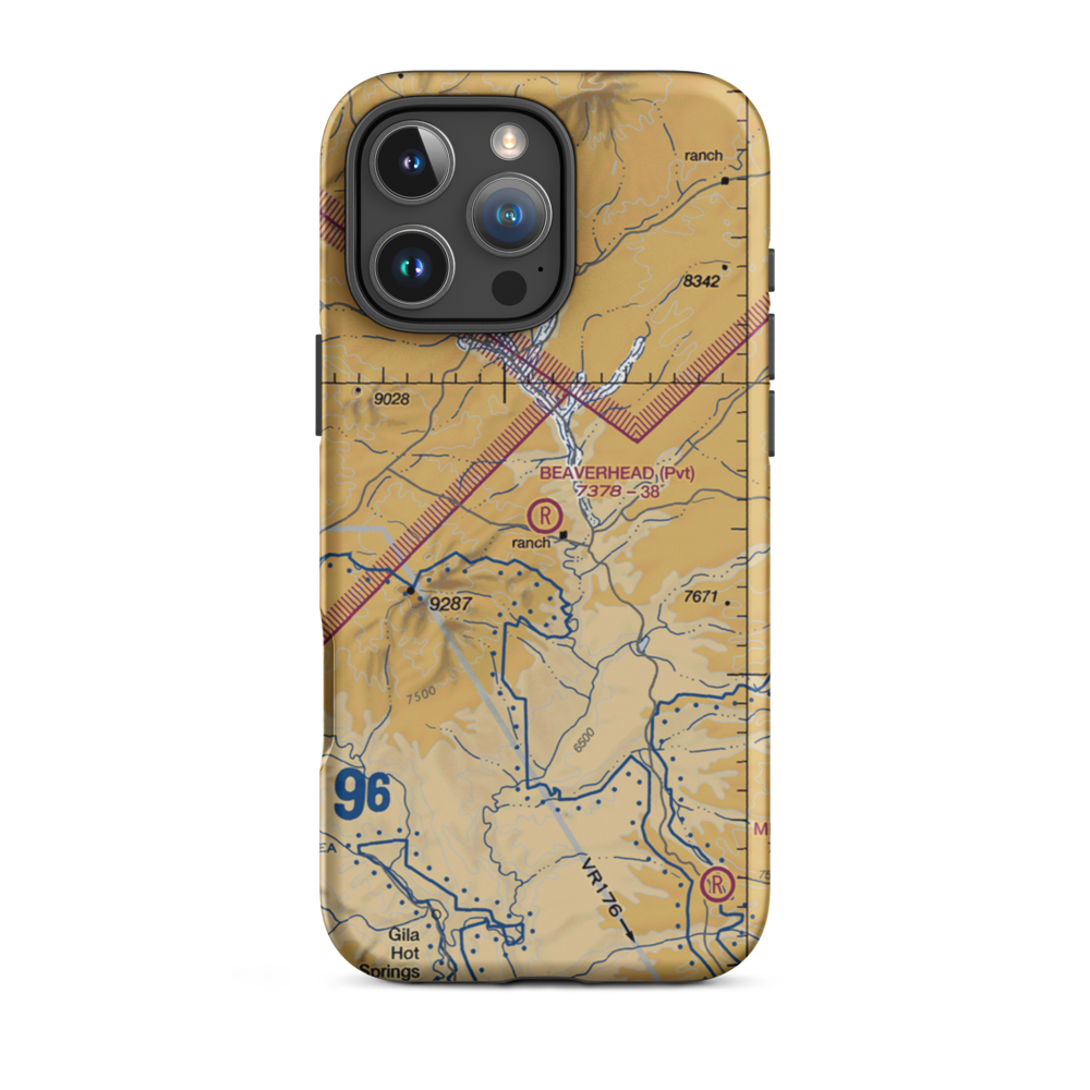Beaverhead Airstrip (13NM) VFR Sectional  Tough iPhone Case iPhone 16 Pro Max model shown