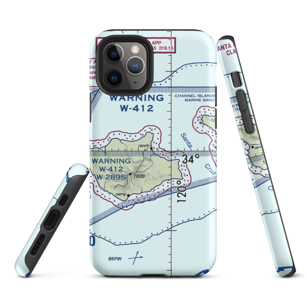 Bechers Bay Airstrip (US-0229) VFR Sectional  Tough iPhone Case iPhone 11 Pro model shown