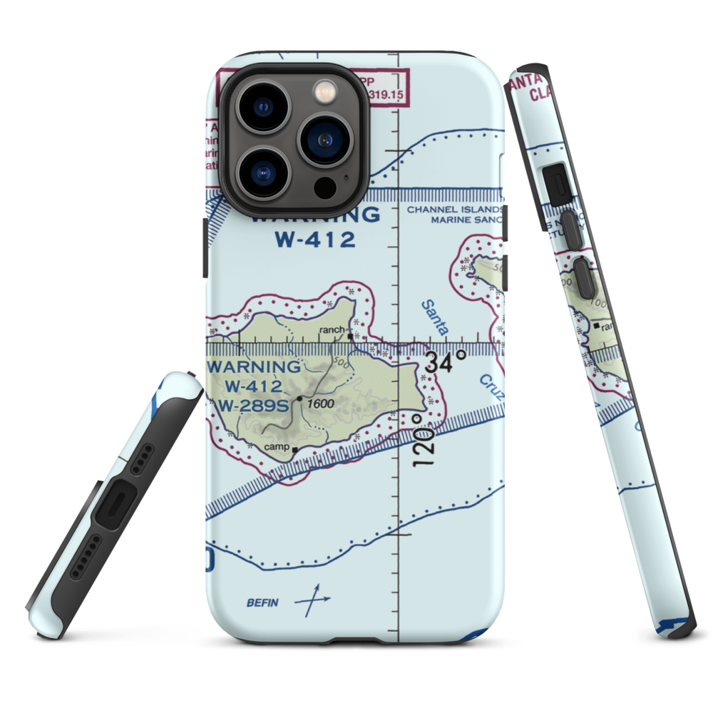 Bechers Bay Airstrip (US-0229) VFR Sectional  Tough iPhone Case iPhone 13 Pro Max model shown
