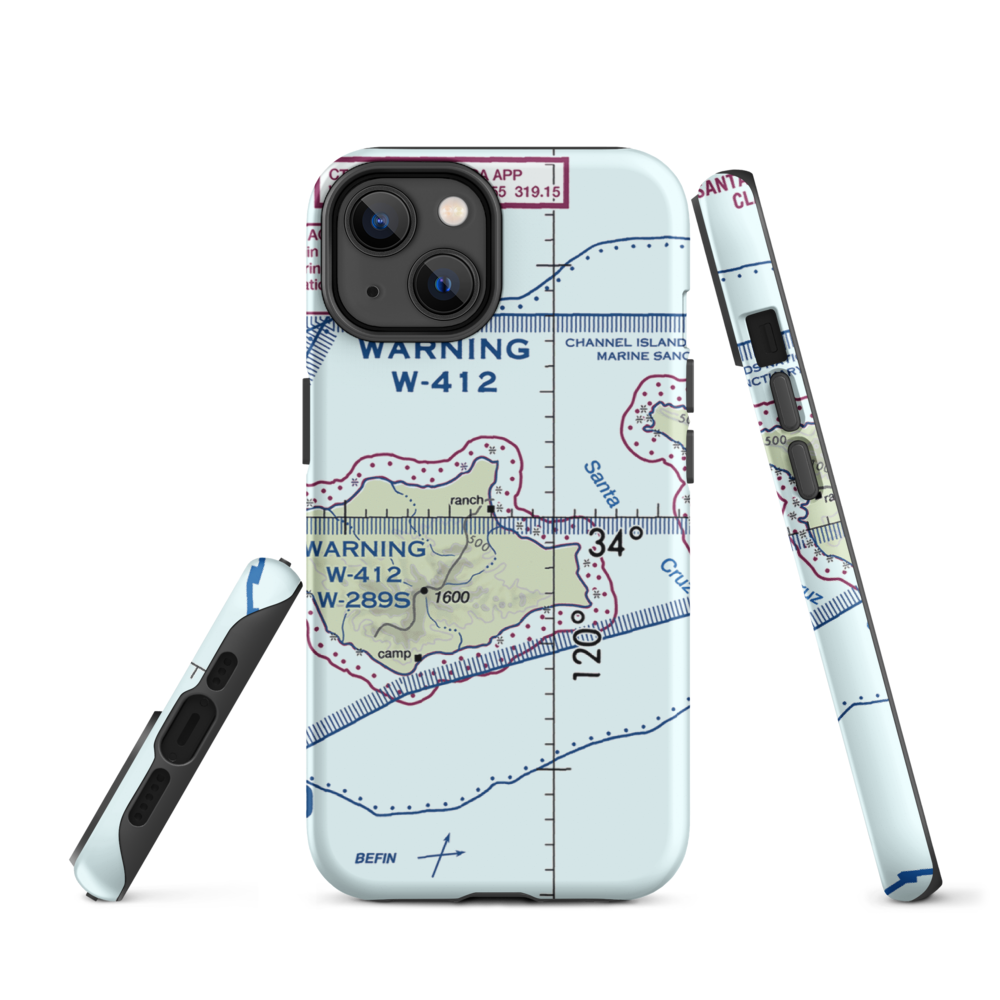 Bechers Bay Airstrip (US-0229) VFR Sectional  Tough iPhone Case iPhone 14 model shown