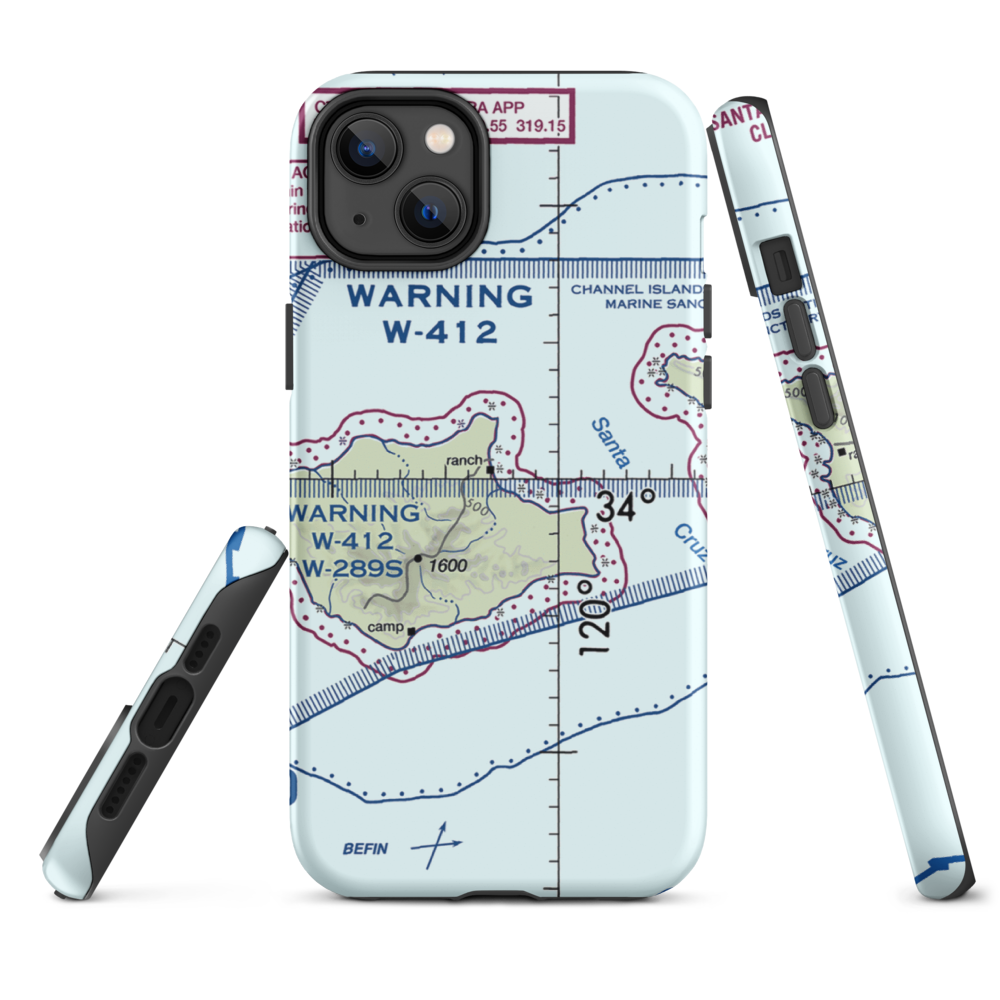 Bechers Bay Airstrip (US-0229) VFR Sectional  Tough iPhone Case iPhone 14 Plus model shown
