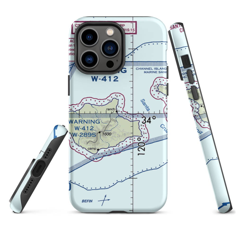 Bechers Bay Airstrip (US-0229) VFR Sectional  Tough iPhone Case iPhone 14 Pro Max model shown