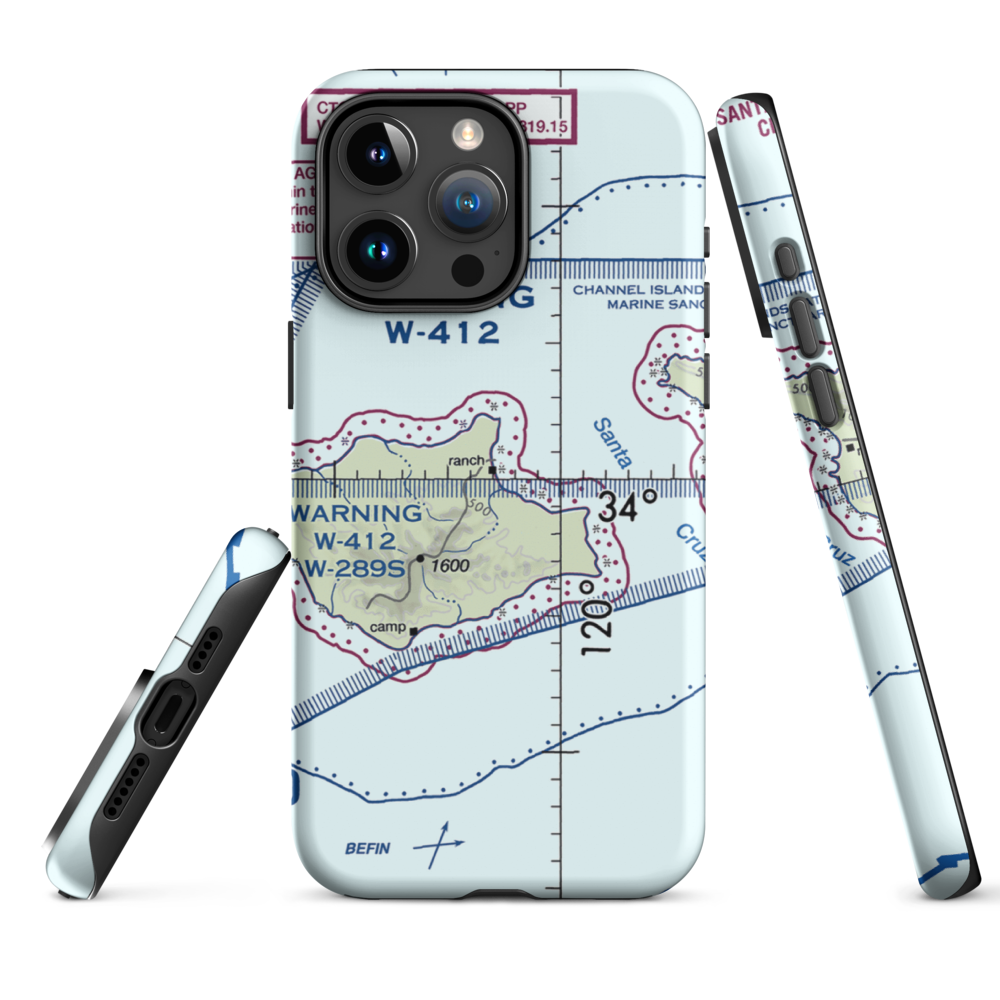 Bechers Bay Airstrip (US-0229) VFR Sectional  Tough iPhone Case iPhone 15 Pro Max model shown