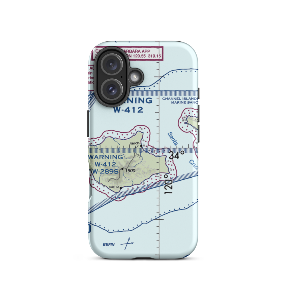 Bechers Bay Airstrip (US-0229) VFR Sectional  Tough iPhone Case iPhone 16 model shown
