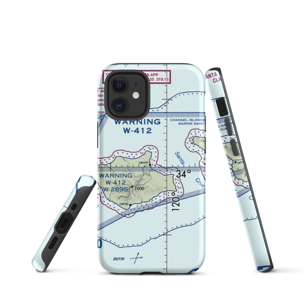 Bechers Bay Airstrip (US-0229) VFR Sectional  Tough iPhone Case iPhone 12 mini model shown