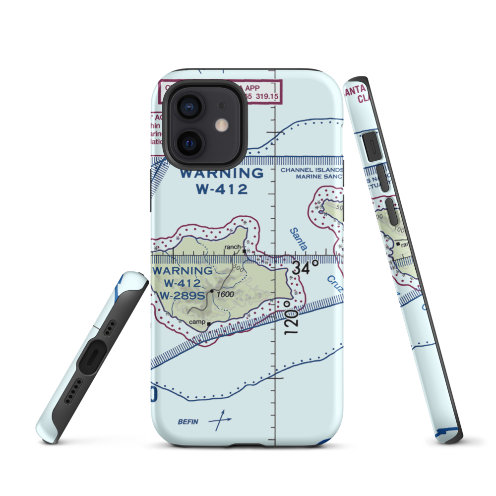Bechers Bay Airstrip (US-0229) VFR Sectional  Tough iPhone Case iPhone 12 model shown