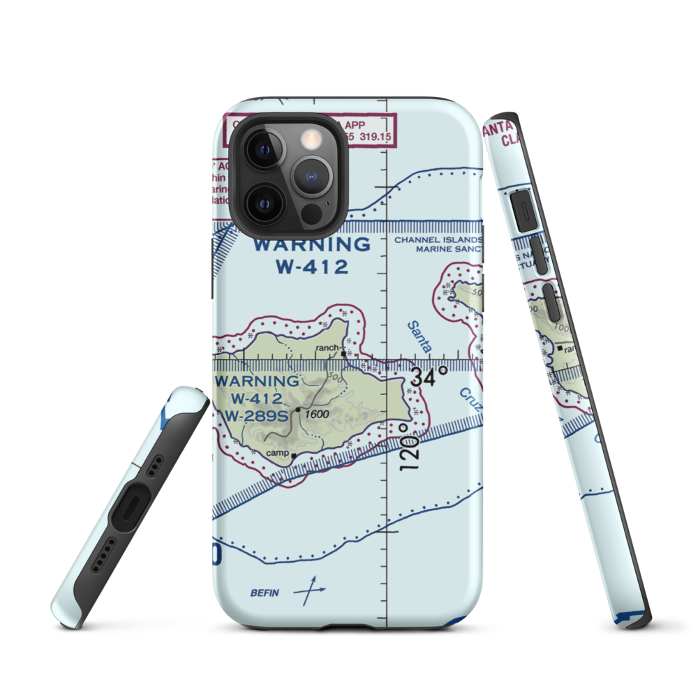 Bechers Bay Airstrip (US-0229) VFR Sectional  Tough iPhone Case iPhone 12 Pro model shown