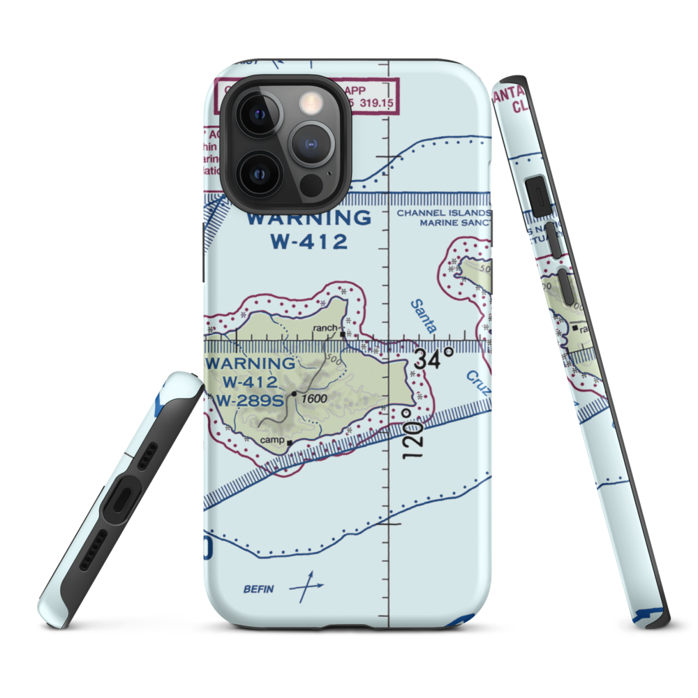 Bechers Bay Airstrip (US-0229) VFR Sectional  Tough iPhone Case iPhone 12 Pro Max model shown