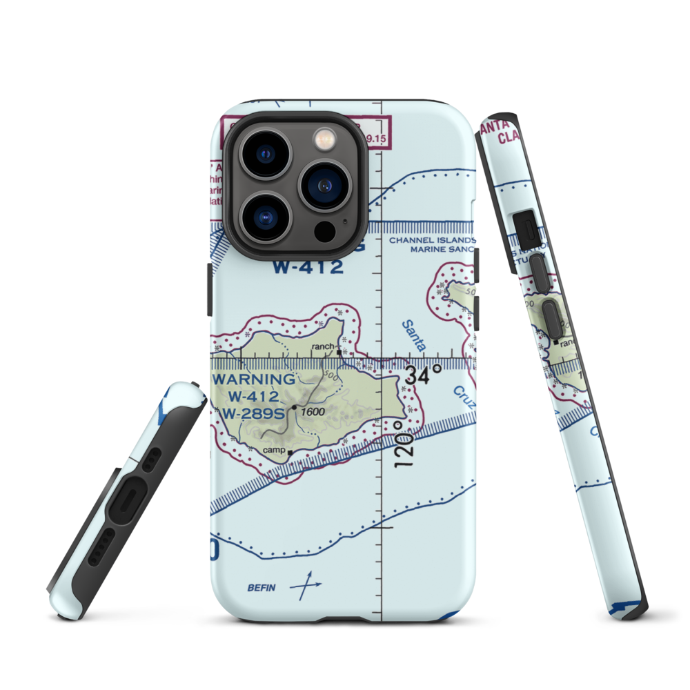 Bechers Bay Airstrip (US-0229) VFR Sectional  Tough iPhone Case iPhone 13 Pro model shown