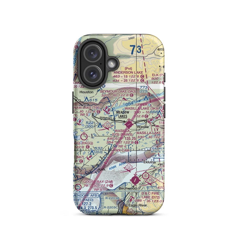 Bechtol Field (56AK) VFR Sectional  Tough iPhone Case iPhone 16 model shown