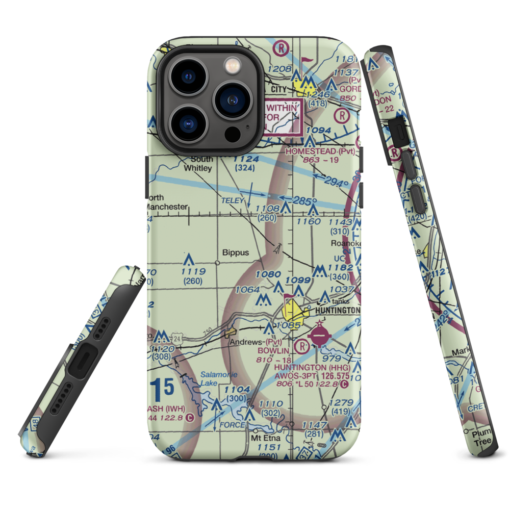 Beck Private Airport (II14) VFR Sectional  Tough iPhone Case iPhone 13 Pro Max model shown