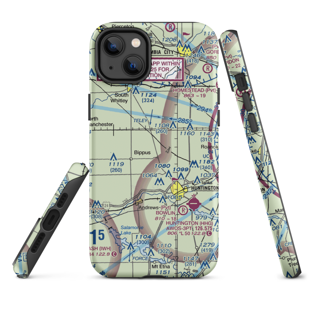 Beck Private Airport (II14) VFR Sectional  Tough iPhone Case iPhone 14 Plus model shown