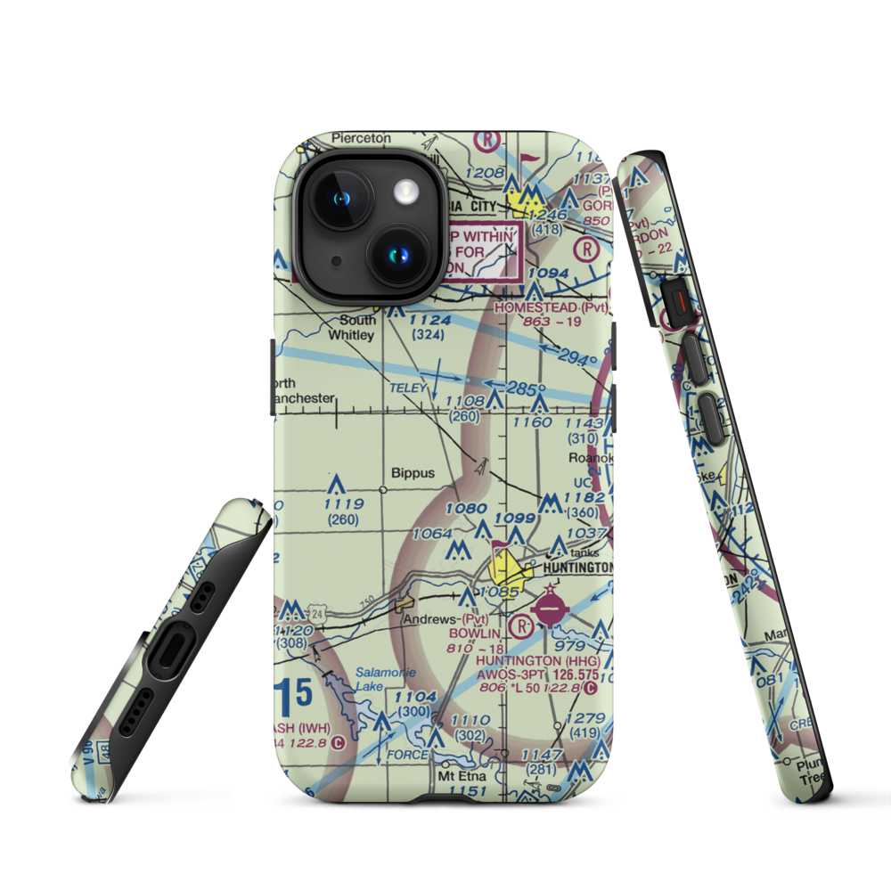 Beck Private Airport (II14) VFR Sectional  Tough iPhone Case iPhone 15 model shown