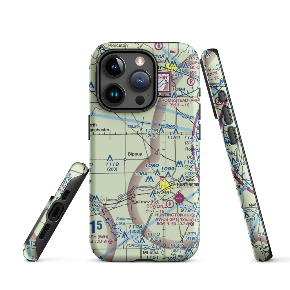 Beck Private Airport (II14) VFR Sectional  Tough iPhone Case iPhone 15 Pro model shown