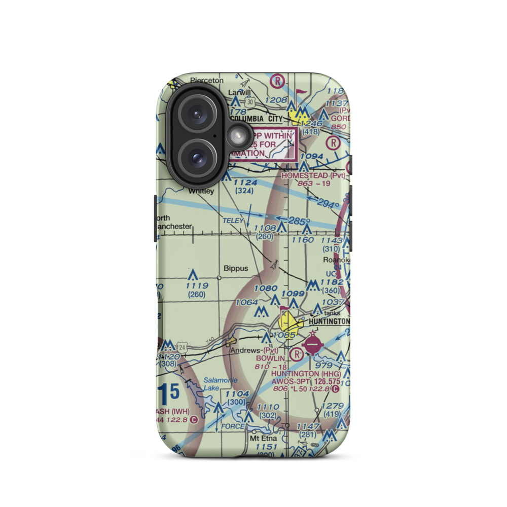 Beck Private Airport (II14) VFR Sectional  Tough iPhone Case iPhone 16 model shown