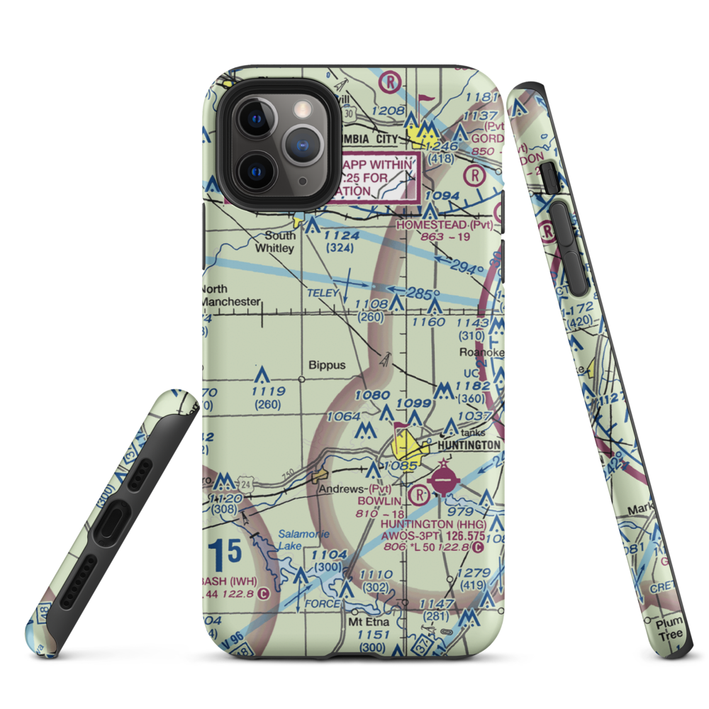 Beck Private Airport (II14) VFR Sectional  Tough iPhone Case iPhone 11 Pro Max model shown