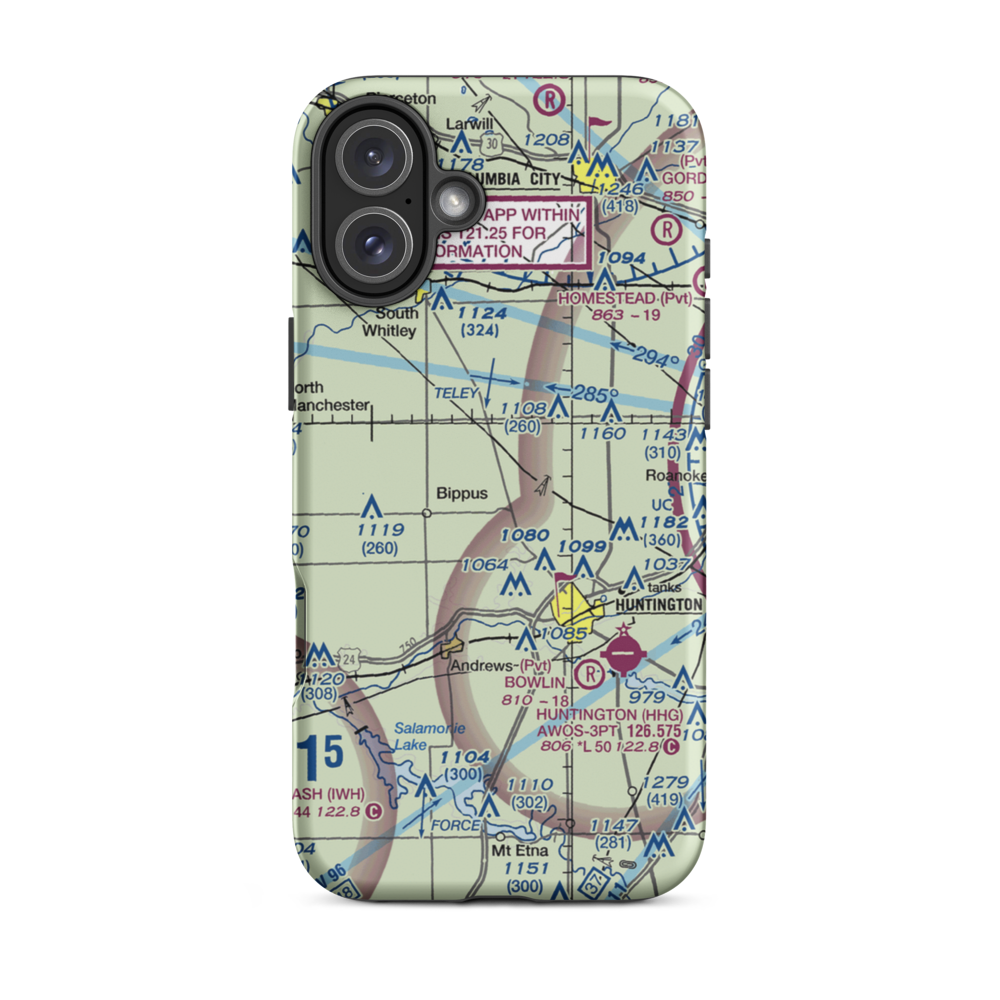 Beck Private Airport (II14) VFR Sectional  Tough iPhone Case iPhone 16 Plus model shown