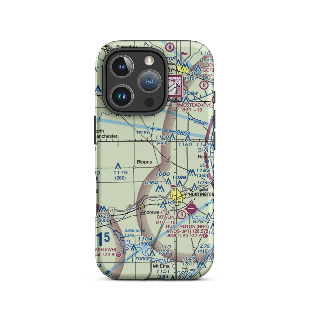 Beck Private Airport (II14) VFR Sectional  Tough iPhone Case iPhone 16 Pro model shown