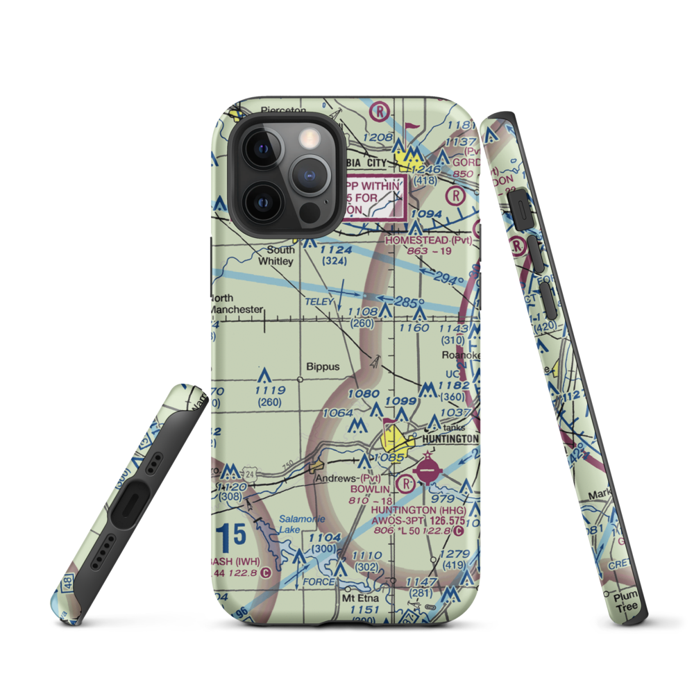 Beck Private Airport (II14) VFR Sectional  Tough iPhone Case iPhone 12 Pro model shown