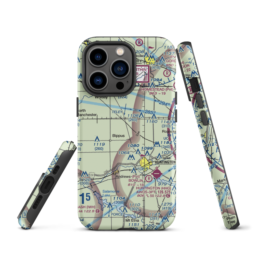 Beck Private Airport (II14) VFR Sectional  Tough iPhone Case iPhone 13 Pro model shown