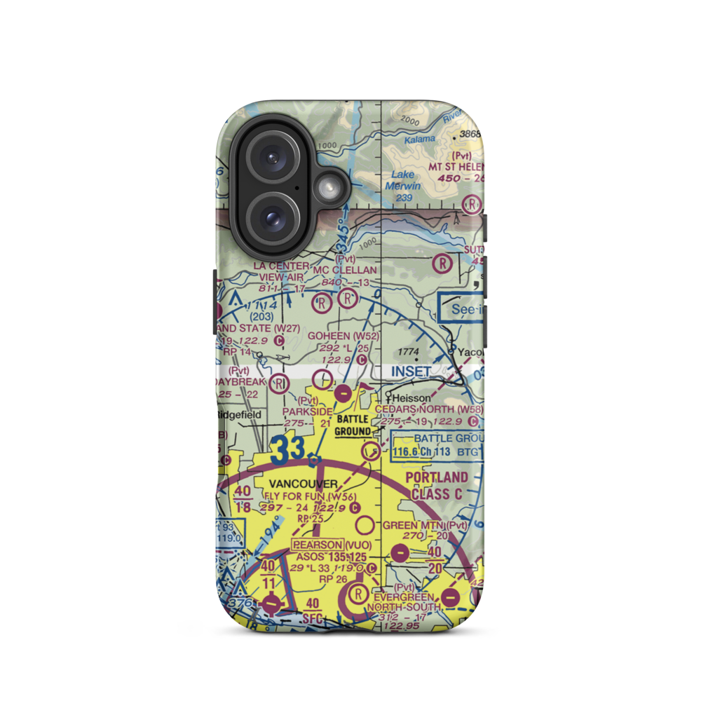 Becker Field (59AS) VFR Sectional  Tough iPhone Case iPhone 16 model shown