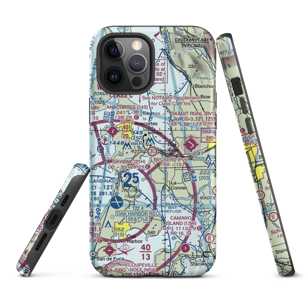 Becker's Landing Airport (WN18) VFR Sectional  Tough iPhone Case iPhone 12 Pro Max model shown