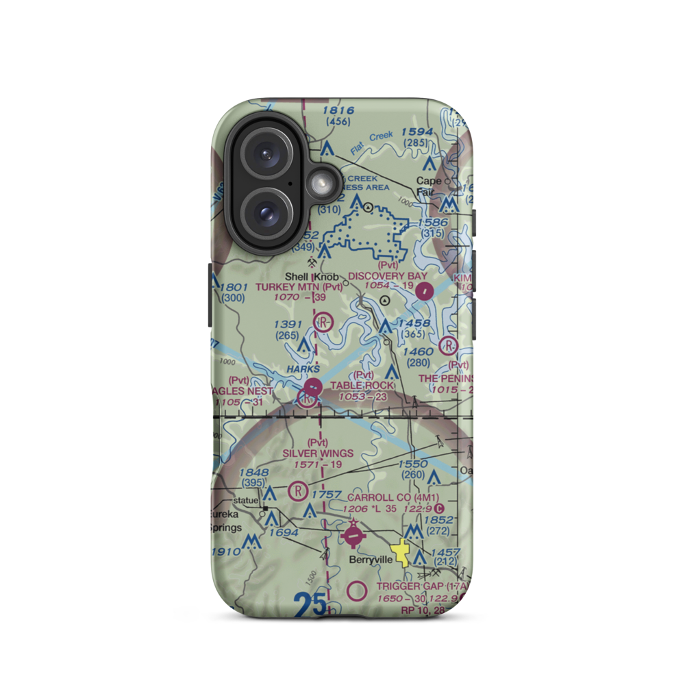 Bel-Voir Acres Airport (MO61) VFR Sectional  Tough iPhone Case iPhone 16 model shown