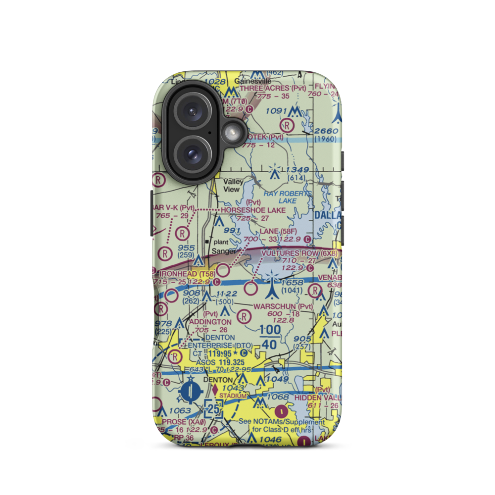Belcher Airport (US-0138) VFR Sectional  Tough iPhone Case iPhone 16 model shown