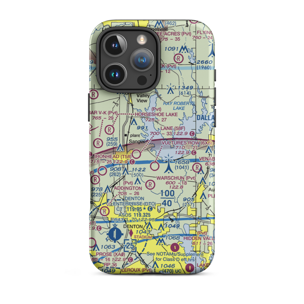 Belcher Airport (US-0138) VFR Sectional  Tough iPhone Case iPhone 16 Pro Max model shown