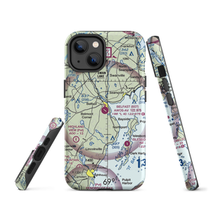 Belfast Municipal Airport (BST) VFR Sectional  Tough iPhone Case