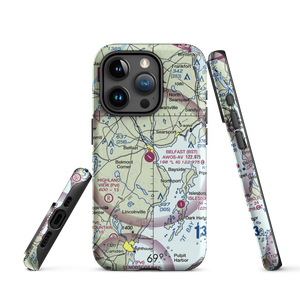 Belfast Municipal Airport (BST) VFR Sectional  Tough iPhone Case