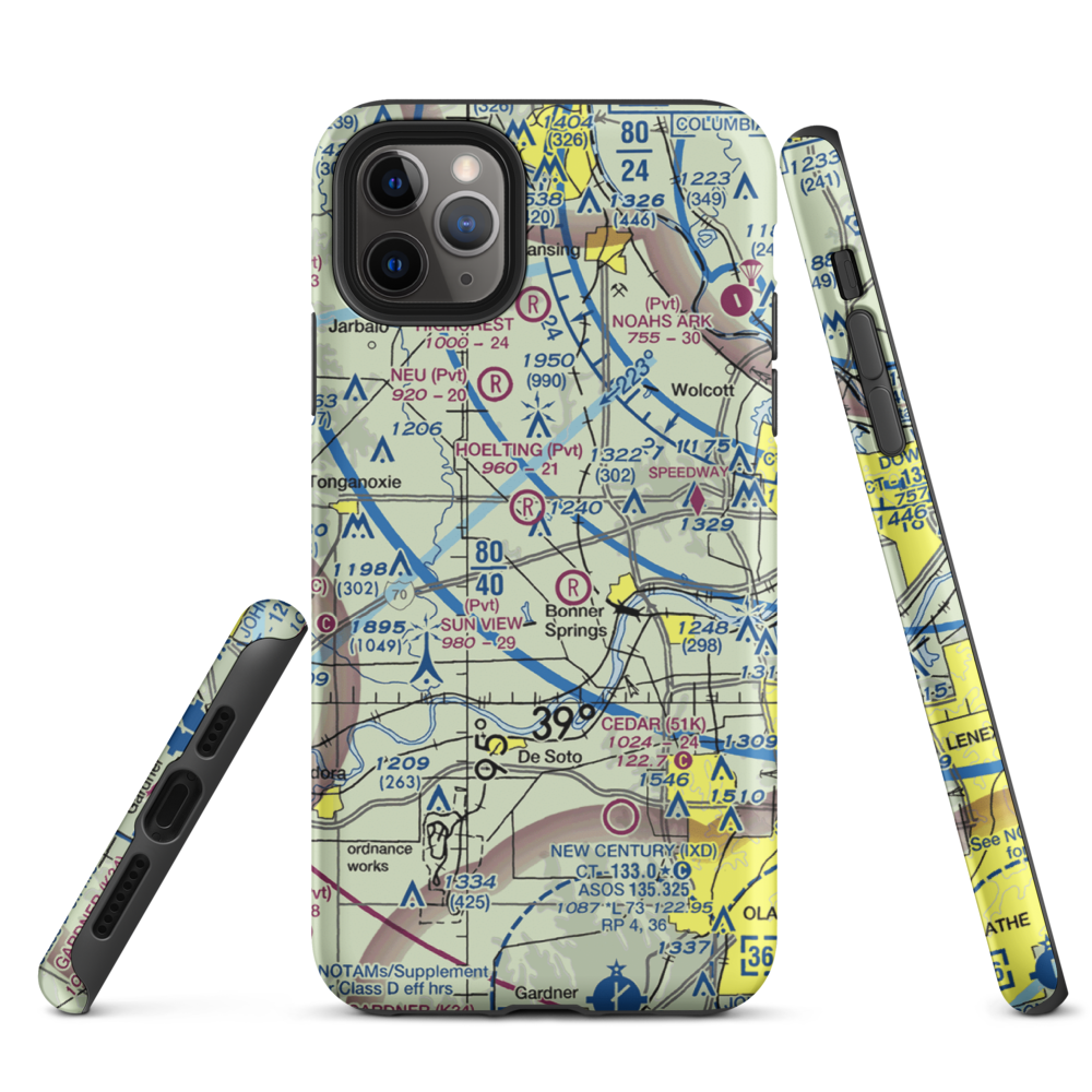 Belleair Airport (1KS9) VFR Sectional  Tough iPhone Case iPhone 11 Pro Max model shown