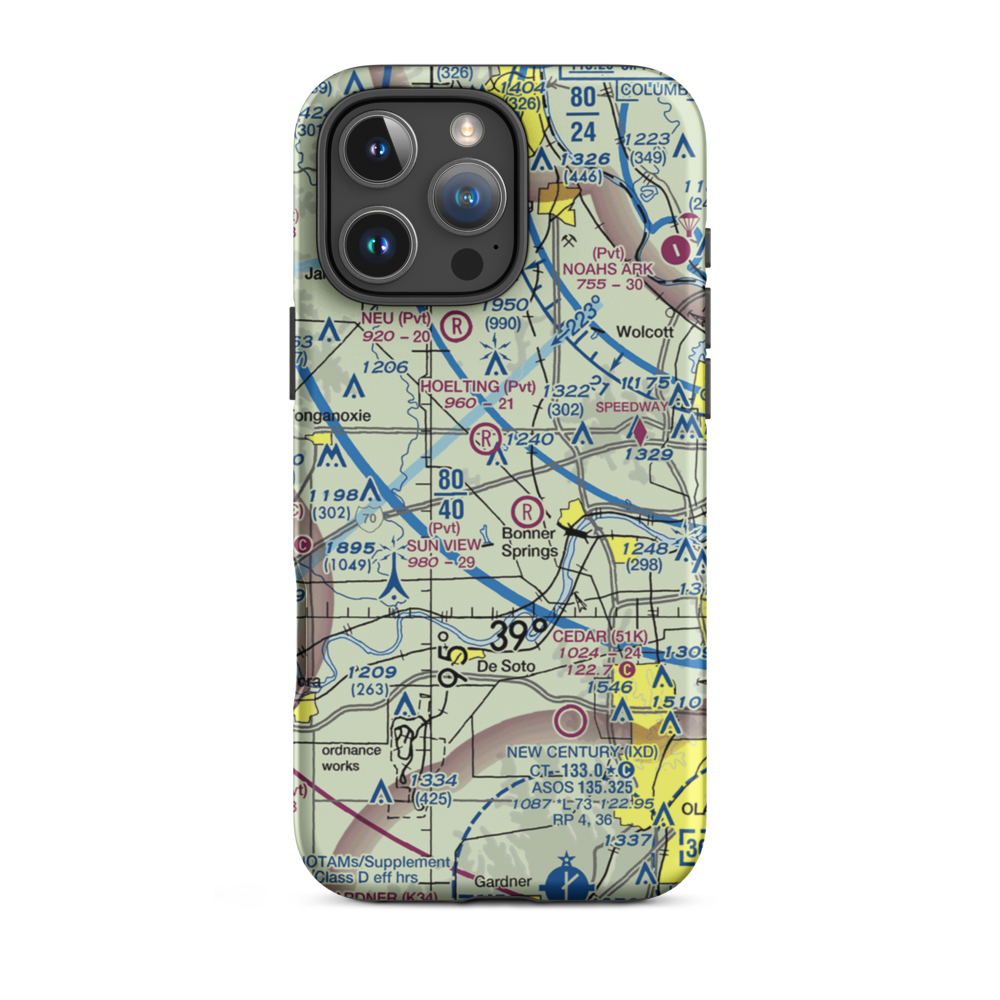 Belleair Airport (1KS9) VFR Sectional  Tough iPhone Case iPhone 16 Pro Max model shown