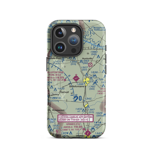 Bellefontaine Regional Airport (EDJ) VFR Sectional  Tough iPhone Case