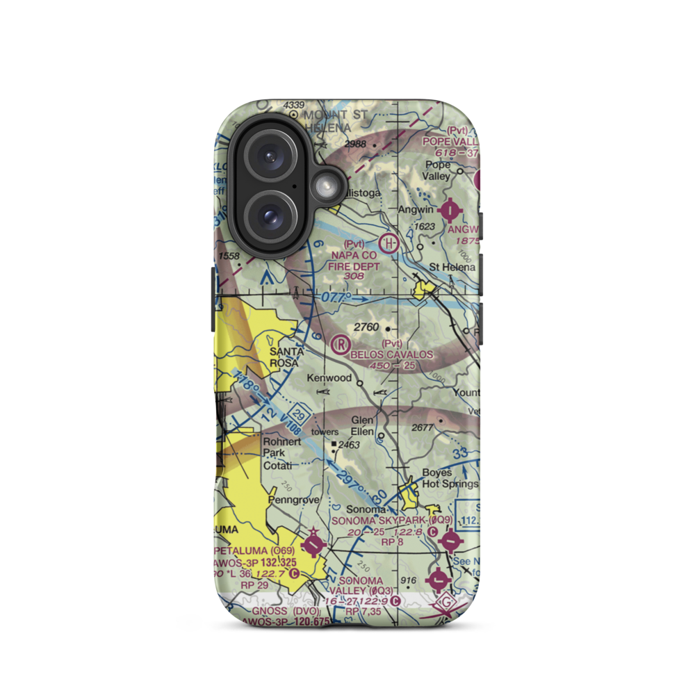 Belos Cavalos Airport (CA39) VFR Sectional  Tough iPhone Case iPhone 16 model shown