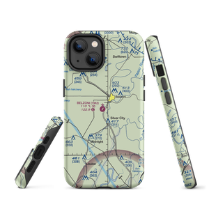 Belzoni Municipal Airport (1M2) VFR Sectional  Tough iPhone Case