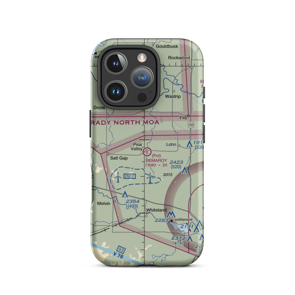 Bemaroy Airport (8XS0) VFR Sectional  Tough iPhone Case iPhone 16 Pro model shown