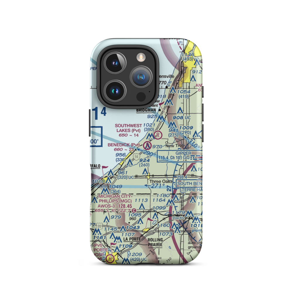 Benedick Airport (4MI6) VFR Sectional  Tough iPhone Case iPhone 16 Pro model shown