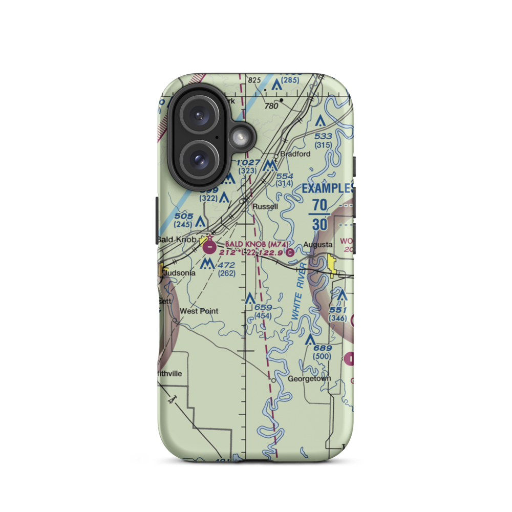 Bennetts Field (BENNETT) VFR Sectional  Tough iPhone Case iPhone 16 model shown
