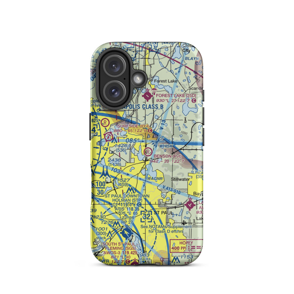 Benson Airport (6MN9) VFR Sectional  Tough iPhone Case iPhone 16 model shown