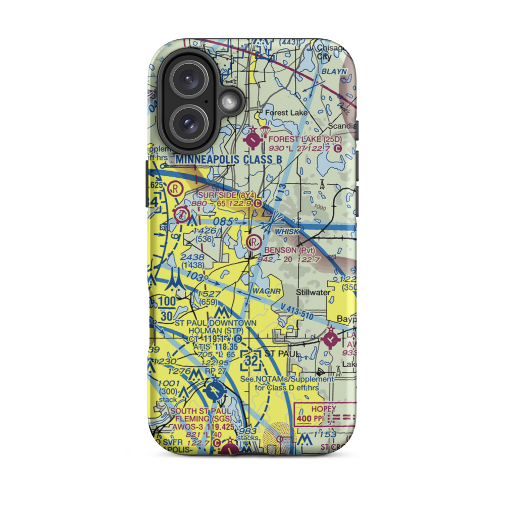 Benson Airport (6MN9) VFR Sectional  Tough iPhone Case iPhone 16 Plus model shown