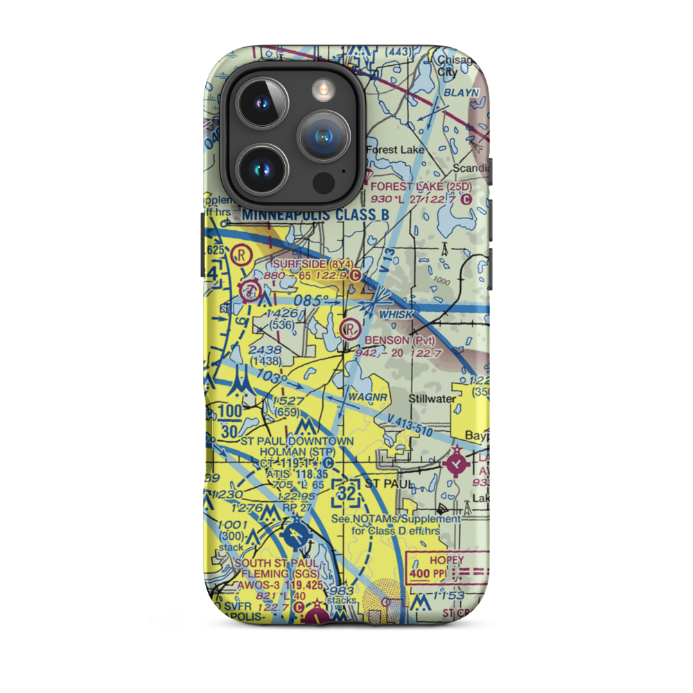 Benson Airport (6MN9) VFR Sectional  Tough iPhone Case iPhone 16 Pro Max model shown