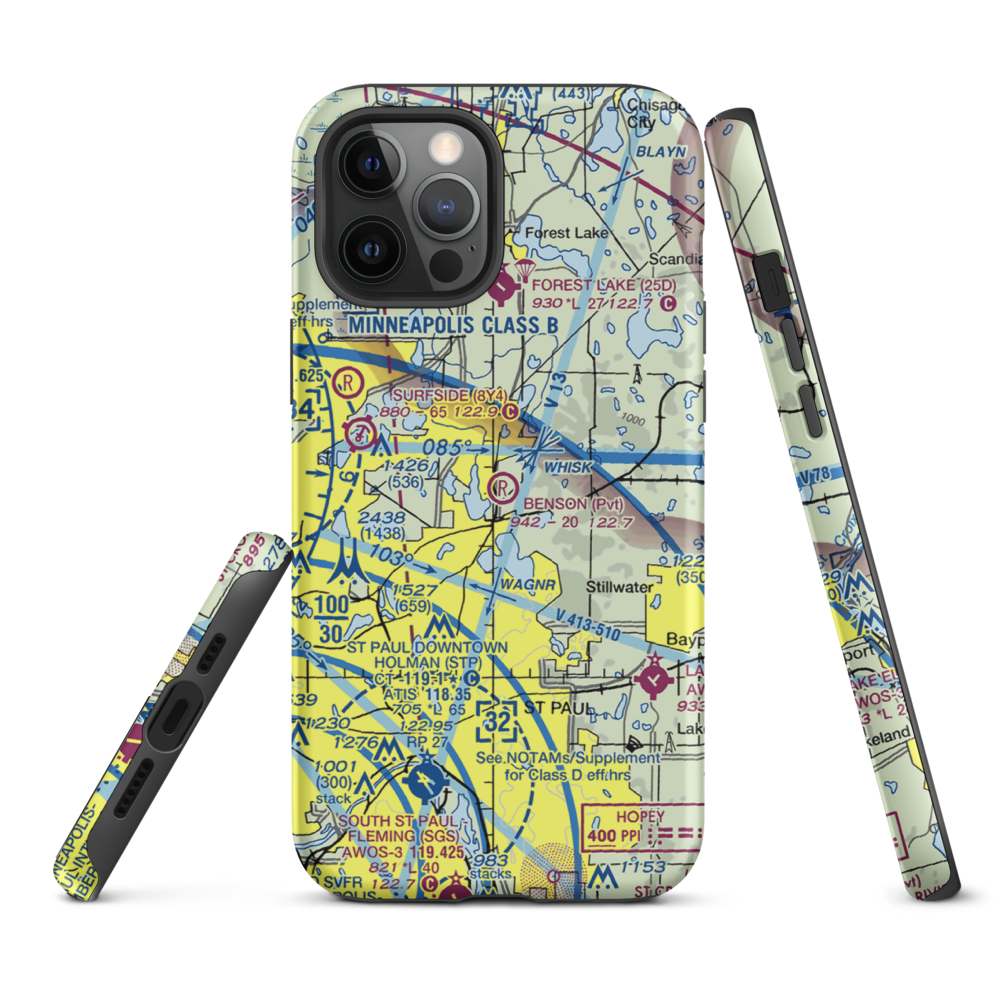 Benson Airport (6MN9) VFR Sectional  Tough iPhone Case iPhone 12 Pro Max model shown