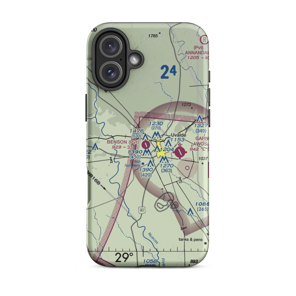 Benson Airstrip (2XS8) VFR Sectional  Tough iPhone Case iPhone 16 Plus model shown