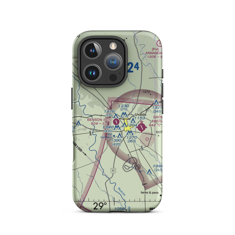 Benson Airstrip (2XS8) VFR Sectional  Tough iPhone Case iPhone 16 Pro model shown